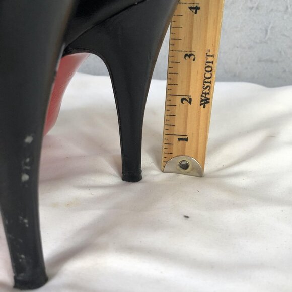 Christian Louboutin Shoes Womens Size 35 Black Peep Toe Pumps Red Sole Italy - Picture 8 of 16